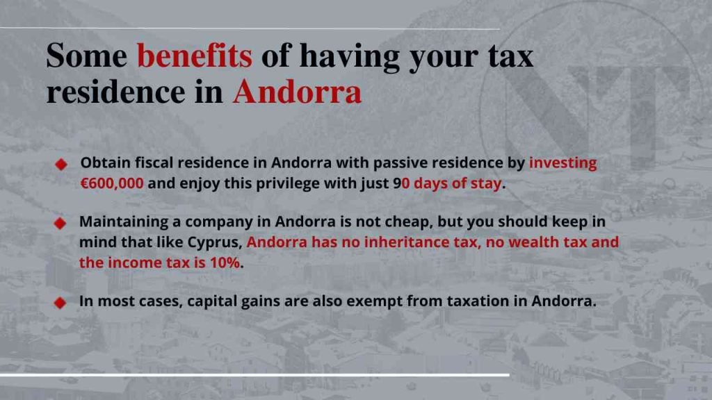 Tax Residency in Andorra, fiscal and Requirements