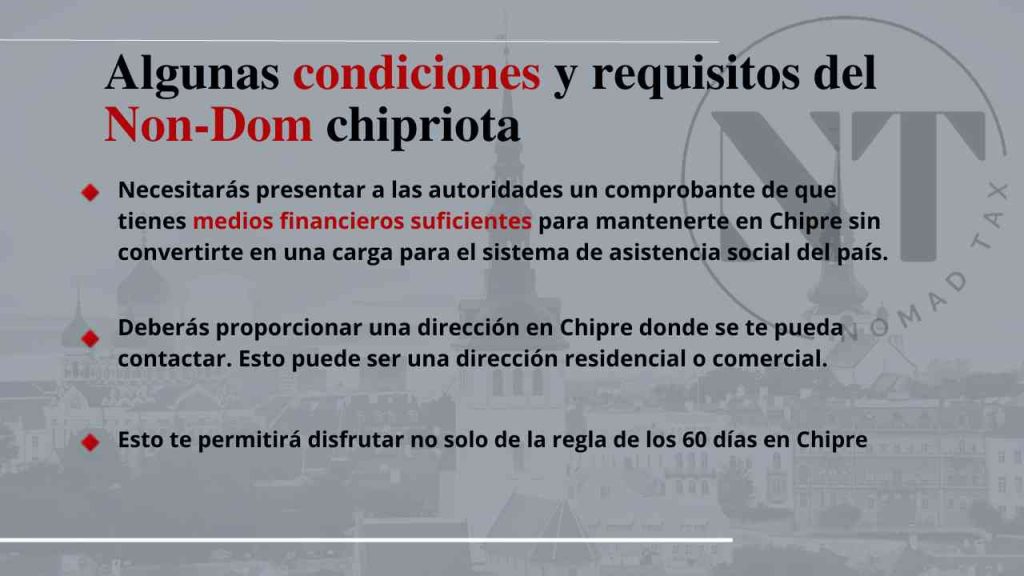 requisitos residencia fiscal en chipre