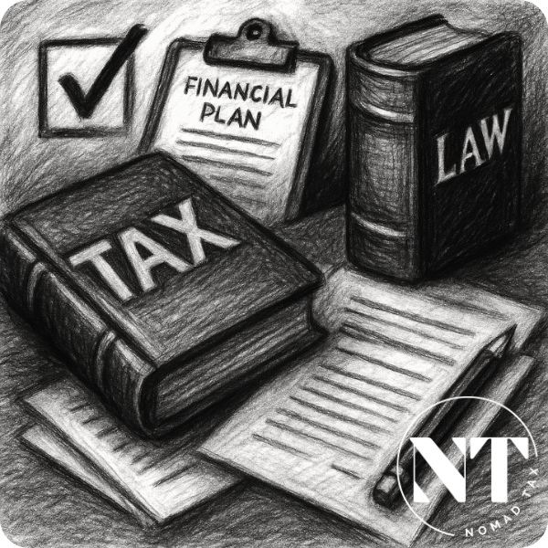 Ilustración en carboncillo de documentos legales y fiscales que representan la macrocausa contra Hacienda en España.