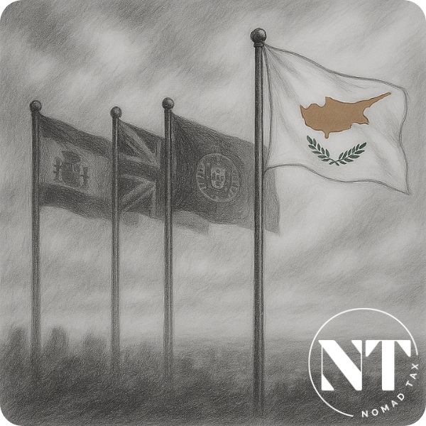 While Spain, the United Kingdom, and Portugal tighten their tax systems—eliminating regimes and raising burdens—Cyprus continues to stand out as a real alternative within the European Union. Tax system in Cyprus 2025 preserves strategic advantages such as the Non-Dom, the 60-day tax residency rule, and a competitive corporate framework. At Nomad Tax, we show you how to seize this legal opportunity and plan your strategy without falling into regulatory traps